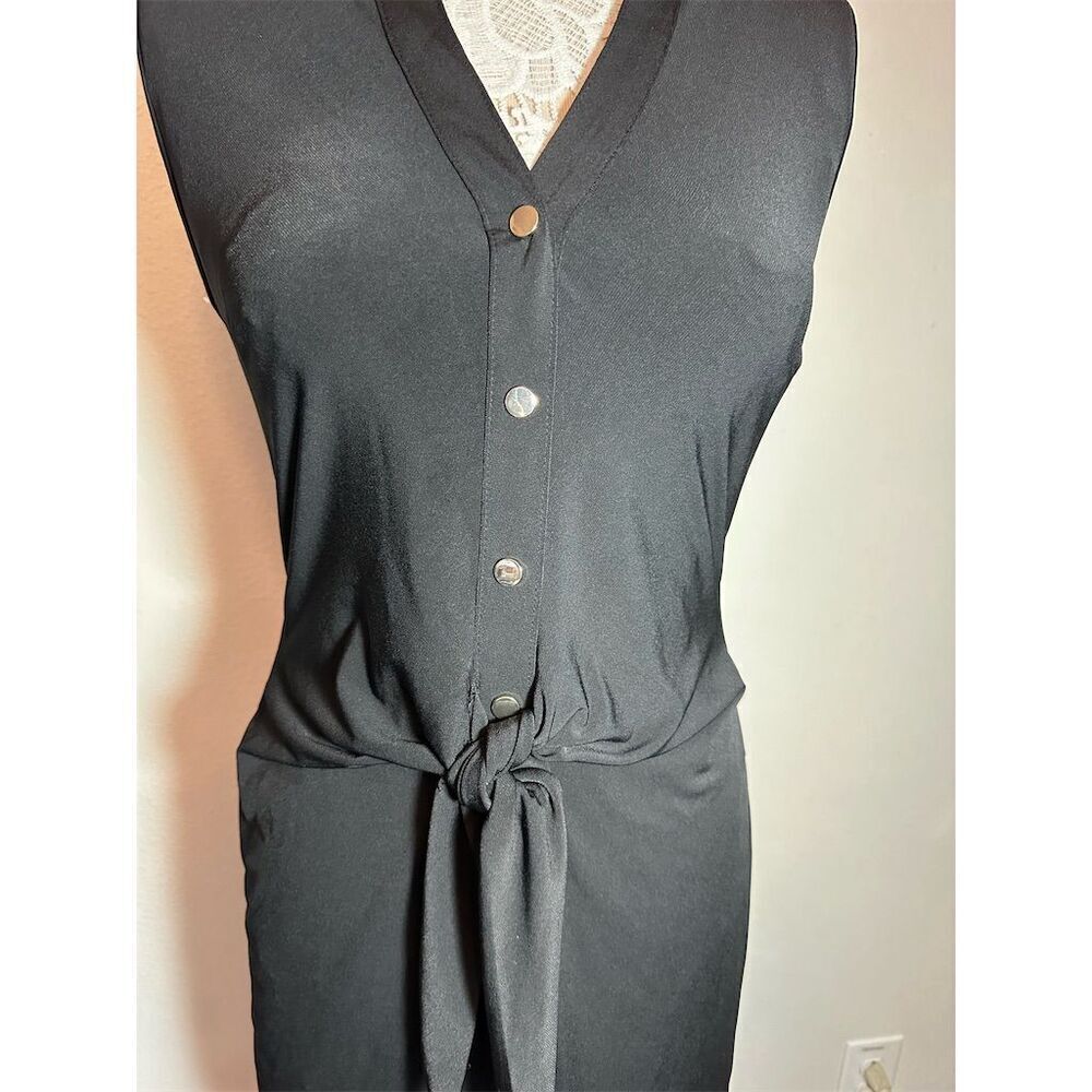 Philosophy Women's Black Sleeveless Button-Down Dress Size S EUC - Picture 3 of 8